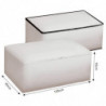 Tradineur - Organizador rectangular de peva, caja plegable con cremallera, ordenación, ropa, fácil de limpiar, antipolvo, antihu