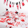 Tradineur - Pack de 24 Vasos para Halloween - Diseño de Sangre - Totalmente desechable y Reciclables - Ø 9 x 10,5 cm