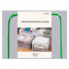 Tradineur - Organizador rectangular de nylon y estructura metálica, caja plegable con cremalleras, ordenación, ropa, fácil de li