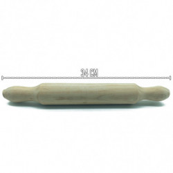 Tradineur - Rodillo de madera para cocina y repostería - Fabricado en Madera - Cocina artesanal - Diseño ergonómico - 34 x 5 cm