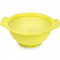 Tradineur - Pack de 2 Escurre verduras con Asas - Fabricado de Plástico - Uso prolongado y repetido - Ø 24 cm - Color Aleatorio