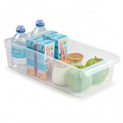 Tradineur - Cajón organizador para frigorífico Nº 11 - Fabricado en Polipropileno - Recipiente de plástico transparente - 10 x 1