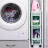 Tradineur - Carrito verdulero de plástico con 4 Niveles y Ruedas - PLFT Aire Slim - Cestas apilables portaobjetos - 84,5 x 58 x