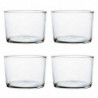 Tradineur - Set de 4 vasos de cristal, modelo Chiquito, servir licores, whisky, vino, diseño minimalista, aptos para lavavajilla