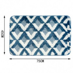 Tradineur - Alfombra de baño, diseño de rombos, poliéster, alfombrilla antideslizante, recortable, muy suave, fácil de limpiar,