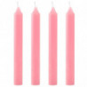 Tradineur - Pack de 4 velas alargadas, cirios de mesa cilíndricos, parafina y mecha de algodón, sin perfume, rituales y ceremoni