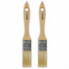 Tradineur - Pack de 2 paletinas para pintar, Nº 12, brocha plana, mango de madera y cerdas de fibra suave, uso universal, esmalt