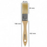 Tradineur - Pack de 2 paletinas para pintar, Nº 12, brocha plana, mango de madera y cerdas de fibra suave, uso universal, esmalt