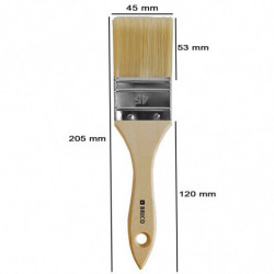 Tradineur - Pack de 2 paletinas para pintar, Nº 21, brocha plana, mango de madera y cerdas de fibra suave, uso universal, esmalt