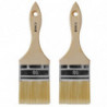 Tradineur - Pack de 2 paletinas para pintar, Nº 30, brocha plana, mango de madera y cerdas de fibra suave, uso universal, esmalt