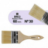 Tradineur - Pack de 2 paletinas para pintar, Nº 30, brocha plana, mango de madera y cerdas de fibra suave, uso universal, esmalt