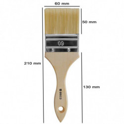 Tradineur - Pack de 2 paletinas para pintar, Nº 30, brocha plana, mango de madera y cerdas de fibra suave, uso universal, esmalt