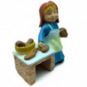 Tradineur - Figura de Panadera para Belén - Estilo Naïf - Fabricado en Marmolina - Adorno divertido para nacimiento, Navidad, de