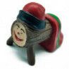 Tradineur - Set de 2 Figuras Pastor niño y Tió para Belén - Estilo Naïf - Fabricado en Marmolina - Adorno divertido para nacimie