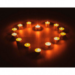 Tradineur - Pack de 100 velas de té con aroma neutro, tealights, tiempo de combustión: 4,5 horas, decoración del hogar (Blanco -