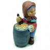 Tradineur - Figura de Castañera para Belén - Estilo Naïf - Fabricado en Marmolina - Adorno divertido para nacimiento, Navidad, d