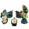 Tradineur - Set de 3 Figuras del Nacimiento para Belén - María, José y El Niño Jesús - Adorno divertido para nacimiento, Navidad