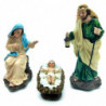 Tradineur - Set de 3 Figuras del Nacimiento para Belén - María, José y El Niño Jesús - Adorno divertido para nacimiento, Navidad