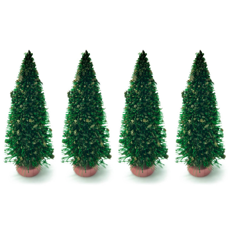 Tradineur - Pack de 4 Abetos para belén - Fabricado en Madera - Adorno divertido para nacimiento, Navidad, decoración tradiciona Tradineur - Pack de 4 Abetos para belén - Fabricado en Madera - Adorno divertido para nacimiento, Navidad, decoración tradiciona