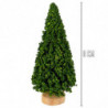 Tradineur - Pack de 4 Abetos para belén - Fabricado en Madera - Adorno divertido para nacimiento, Navidad, decoración tradiciona