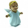 Tradineur - Figura de Ángel para Belén - Estilo Naïf - Fabricado en Marmolina - Adorno divertido para nacimiento, Navidad, decor