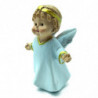 Tradineur - Figura de Ángel para Belén - Estilo Naïf - Fabricado en Marmolina - Adorno divertido para nacimiento, Navidad, decor