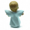 Tradineur - Figura de Ángel para Belén - Estilo Naïf - Fabricado en Marmolina - Adorno divertido para nacimiento, Navidad, decor