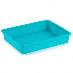 Tradineur - Bandeja frigorífica de almacenamiento, plástico, reutilizable, servir comida, organizar alimentos, fabricada en Espa
