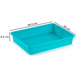 Tradineur - Bandeja frigorífica de almacenamiento, plástico, reutilizable, servir comida, organizar alimentos, fabricada en Espa