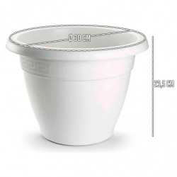Tradineur - Maceta Redonda "Terracota" - Fabricado en Plástico - Macetero apto para Exterior e Interior del hogar - 30 cm - Colo
