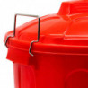 Tradineur - Cubo de basura de plástico - Incluye tapa y asas metálicas - Fabricado en España - Contenedor de residuos - Capacida
