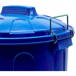 Tradineur - Cubo de basura de plástico - Incluye tapa y asas metálicas - Fabricado en España - Contenedor de residuos - Capacida
