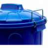 Tradineur - Cubo de basura de plástico - Incluye tapa y asas metálicas - Fabricado en España - Contenedor de residuos - Capacida