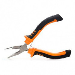 Tradineur - Alicate Mini Punta Larga - Longitud de 125 mm - Fabricado en Acero - Mango ergonómico - Herramienta manual de bricol