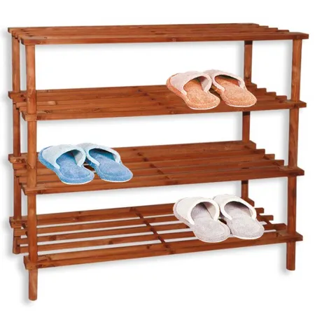 Tradineur - Zapatero de madera con 4 niveles, soporte para calzado, estantería para zapatos, recibidor, pasillo, dormitorio - 74 Tradineur - Zapatero de madera con 4 niveles, soporte para calzado, estantería para zapatos, recibidor, pasillo, dormitorio - 74