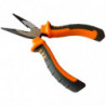 Tradineur - Alicate Mini Punta Larga - Longitud de 125 mm - Fabricado en Acero - Mango ergonómico - Herramienta manual de bricol