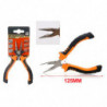 Tradineur - Alicate Mini Punta Larga - Longitud de 125 mm - Fabricado en Acero - Mango ergonómico - Herramienta manual de bricol