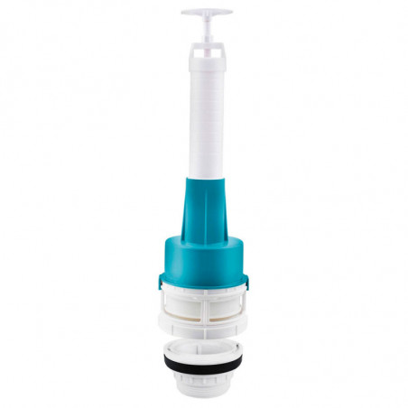 Tradineur - Descarga Universal de Cisterna - Compacta, Silenciosa, Ecológica, Rápida - Base Roscada Universal, Altura Ajustable,