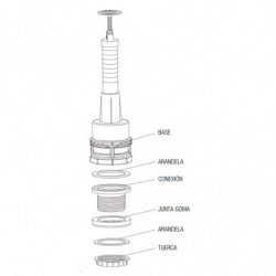 Tradineur - Descarga Universal de Cisterna - Compacta, Silenciosa, Ecológica, Rápida - Base Roscada Universal, Altura Ajustable,