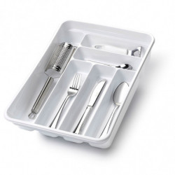Tradineur - Cubertero para la cocina - Fabricado en Plástico - Recipiente para ordenación y almacenamiento de cubertería - 7 x 3