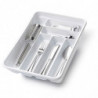 Tradineur - Cubertero para la cocina - Fabricado en Plástico - Recipiente para ordenación y almacenamiento de cubertería - 7 x 3