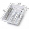 Tradineur - Cubertero para la cocina - Fabricado en Plástico - Recipiente para ordenación y almacenamiento de cubertería - 7 x 3