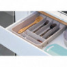 Tradineur - Cubertero para la cocina - Fabricado en Plástico - Recipiente para ordenación y almacenamiento de cubertería - 7 x 3