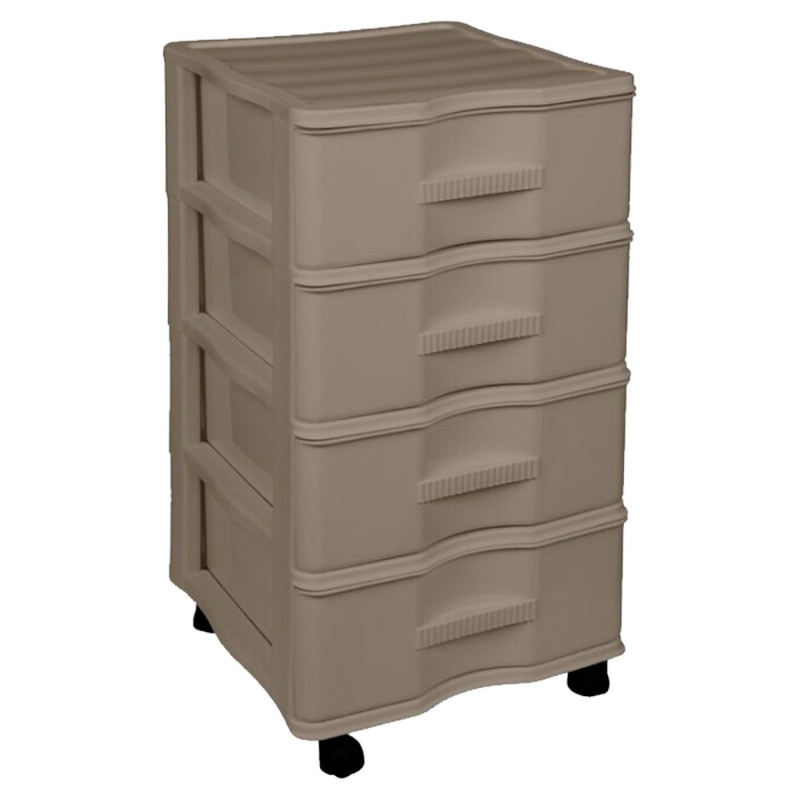 Tradineur - Cajonera de Almacenamiento Wagon - 4 Cajones - Torre de Almacenamiento Multiusos para Oficina, hogar, Escuela, etc - Tradineur - Cajonera de Almacenamiento Wagon - 4 Cajones - Torre de Almacenamiento Multiusos para Oficina, hogar, Escuela, etc -