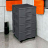 Tradineur - Cajonera de Almacenamiento Wagon - 4 Cajones - Torre de Almacenamiento Multiusos para Oficina, hogar, Escuela, etc -