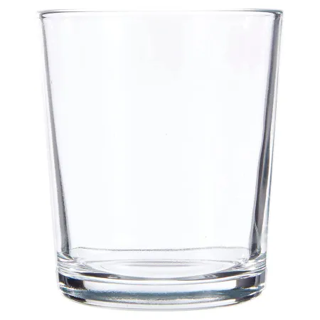 Tradineur - Set de 4 vasos de cristal 295 ml, modelo París, juego de vasos clásicos para agua, bebidas, 8 x 9 cm, resistentes, l