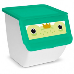 Tradineur - Contenedor apilable - Fabricado en plástico - Organizador para la basura, caja de almacenamiento de residuos, recicl