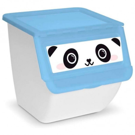 Tradineur - Contenedor apilable - Fabricado en plástico - Organizador para la basura, caja de almacenamiento de residuos, recicl