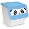Tradineur - Contenedor apilable - Fabricado en plástico - Organizador para la basura, caja de almacenamiento de residuos, recicl