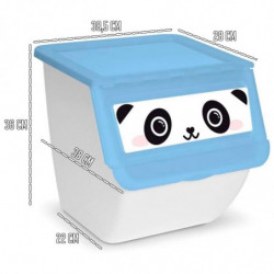 Tradineur - Contenedor apilable - Fabricado en plástico - Organizador para la basura, caja de almacenamiento de residuos, recicl